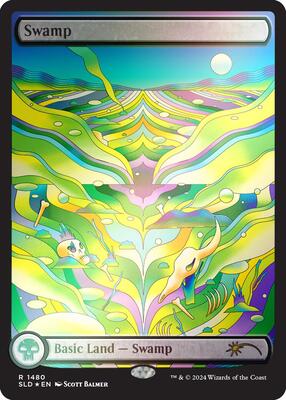 Swamp (1480) (Rainbow Foil) card from Secret Lair Drop Series