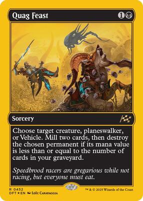 Quag Feast (First-Place Foil) card from Aetherdrift