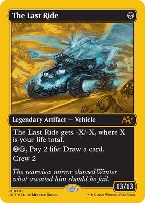 The Last Ride (First-Place Foil) card from Aetherdrift