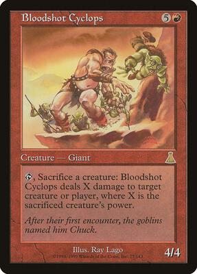 Bloodshot Cyclops card from Urza's Destiny