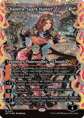 Chandra, Spark Hunter (Showcase) (Fracture Foil) card from Aetherdrift