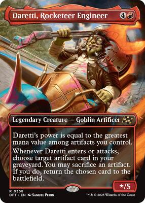 Daretti, Rocketeer Engineer (Borderless) card from Aetherdrift