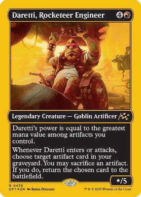 Daretti, Rocketeer Engineer (First-Place Foil) card from Aetherdrift