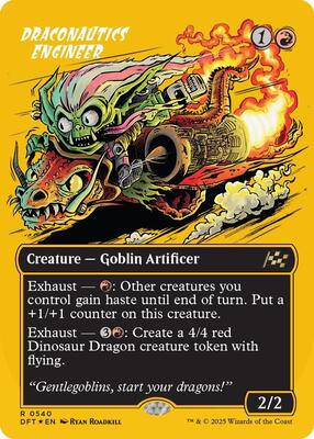Draconautics Engineer (Borderless) (First-Place Foil) card from Aetherdrift