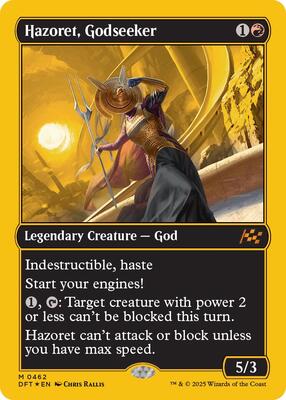 Hazoret, Godseeker (First-Place Foil) card from Aetherdrift