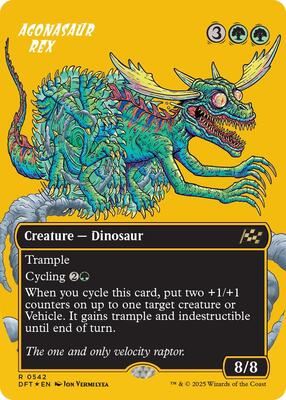 Agonasaur Rex (Borderless) (First-Place Foil) card from Aetherdrift