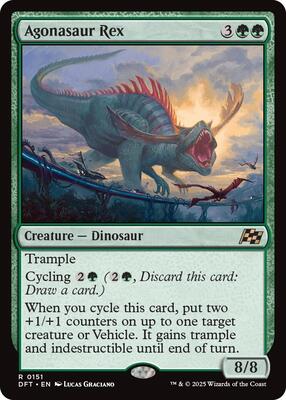 Agonasaur Rex card from Aetherdrift