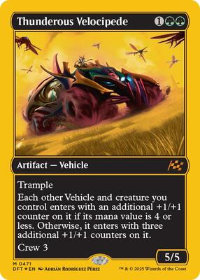 Thunderous Velocipede (First-Place Foil) card from Aetherdrift