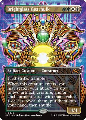 Brightglass Gearhulk (Borderless) card from Aetherdrift
