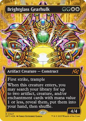 Brightglass Gearhulk (Borderless) (First-Place Foil) card from Aetherdrift