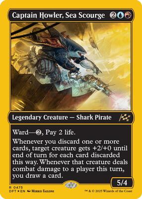 Captain Howler, Sea Scourge (First-Place Foil) card from Aetherdrift
