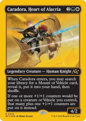 Caradora, Heart of Alacria (First-Place Foil) card from Aetherdrift