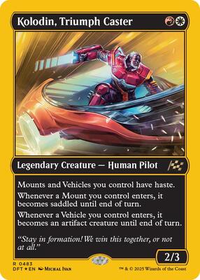 Kolodin, Triumph Caster (First-Place Foil) card from Aetherdrift