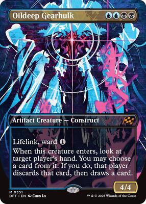 Oildeep Gearhulk (Borderless) card from Aetherdrift