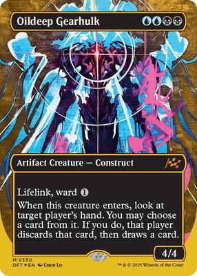 Oildeep Gearhulk (Borderless) (First-Place Foil) card from Aetherdrift