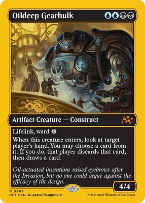 Oildeep Gearhulk (First-Place Foil) card from Aetherdrift