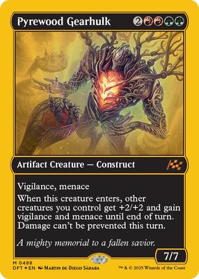 Pyrewood Gearhulk (First-Place Foil) card from Aetherdrift