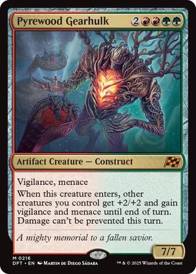 Pyrewood Gearhulk card from Aetherdrift