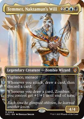 Temmet, Naktamun's Will (Borderless) card from Commander: Aetherdrift