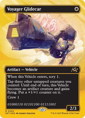 Voyager Glidecar (Borderless) (First-Place Foil) card from Aetherdrift