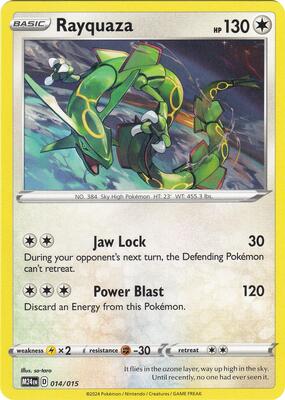 Rayquaza card from McDonald's Promos 2024