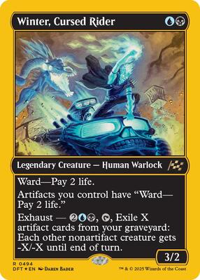 Winter, Cursed Rider (First-Place Foil) card from Aetherdrift