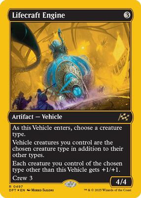 Lifecraft Engine (First-Place Foil) card from Aetherdrift