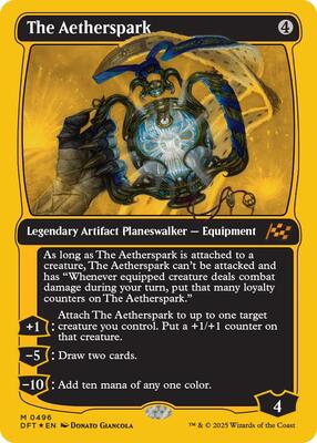 The Aetherspark (First-Place Foil) card from Aetherdrift