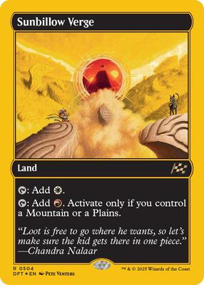 Sunbillow Verge (First-Place Foil) card from Aetherdrift