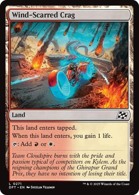 Wind-Scarred Crag card from Aetherdrift
