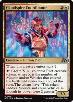 Cloudspire Coordinator card from Aetherdrift