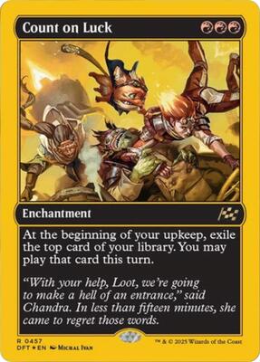 Count on Luck (First-Place Foil) card from Aetherdrift
