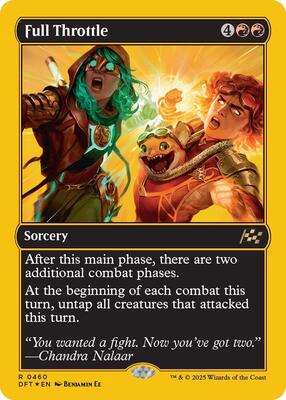 Full Throttle (First-Place Foil) card from Aetherdrift