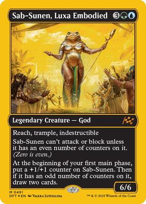 Sab-Sunen, Luxa Embodied (First-Place Foil) card from Aetherdrift