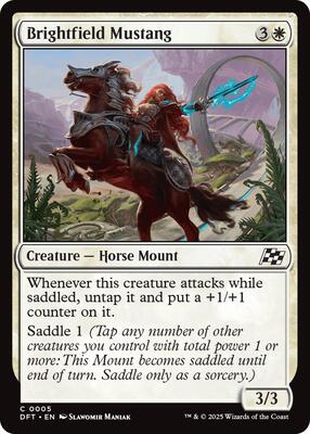 Brightfield Mustang card from Aetherdrift