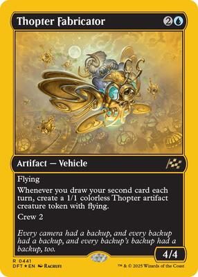Thopter Fabricator (First-Place Foil) card from Aetherdrift