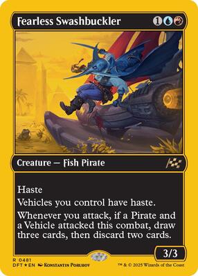 Fearless Swashbuckler (First-Place Foil) card from Aetherdrift