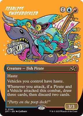 Fearless Swashbuckler (Borderless) card from Aetherdrift