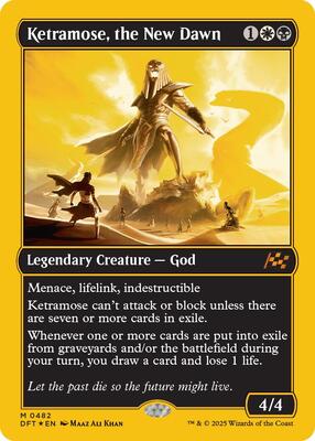 Ketramose, the New Dawn (First-Place Foil) card from Aetherdrift