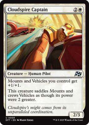 Cloudspire Captain card from Aetherdrift