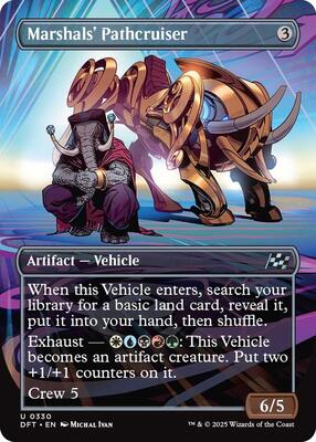 Marshals' Pathcruiser (Borderless) card from Aetherdrift