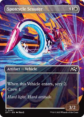 Spotcycle Scouter (Borderless) card from Aetherdrift