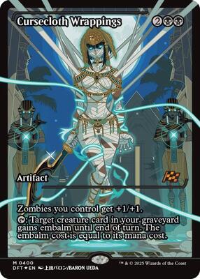 Cursecloth Wrappings (Showcase) card from Aetherdrift