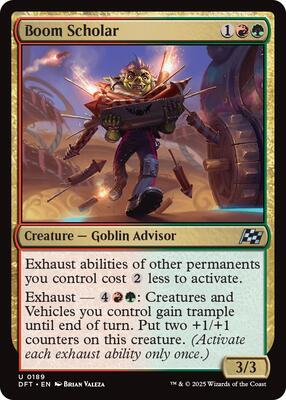 Boom Scholar card from Aetherdrift