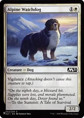 Alpine Watchdog card from The List Reprints
