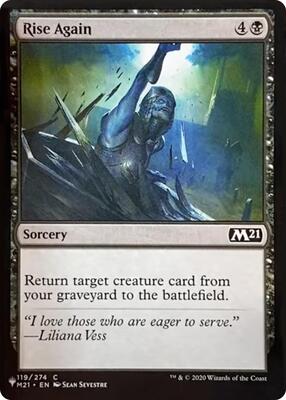 Rise Again card from The List Reprints