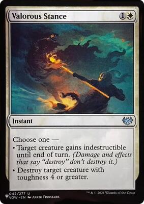 Valorous Stance (VOW) card from The List Reprints
