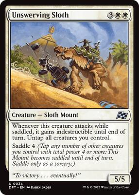 Unswerving Sloth card from Aetherdrift