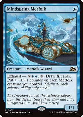 Mindspring Merfolk card from Aetherdrift