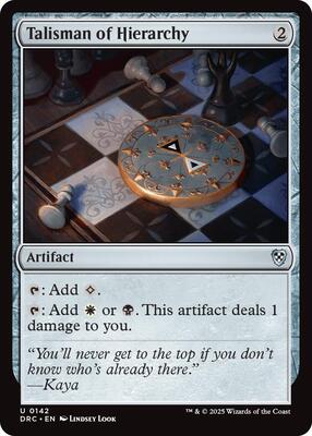 Talisman of Hierarchy card from Commander: Aetherdrift